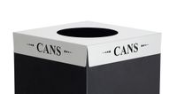 Safco Products 2990CZ Square-Fecta Recycling Receptacle Lid, Cans (for use with Public Square Base sold separately), Silver