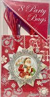 Punch Studio | Vintage Santa Toys | Boxed Treat Dimensional Gift Bags | 42405 - Set of 8