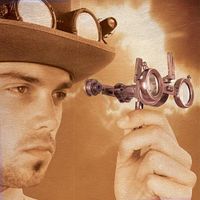 Steampunk Folding Binoculars w/Compass - Brass Opera Glasses