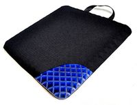 Tektrum Orthopedic Non-Liquid Gel Seat Cushion with Handle for Wheelchair, Car, Home, Office, Chairs, Travel - Relief for Sciatica, Back Pain, Tailbone, Prostate, Postnatal (TD-GS1703-BLK)