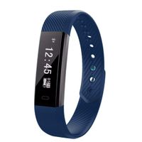 Mkcether Slim Smart Bracelet IP67 Waterproof,Activity Tracker Step Sleep Monitor Watch,Remote Camera,Sleep Monitoring Pedometer Distance Calories Anti-Theft of The Phone (Blue)