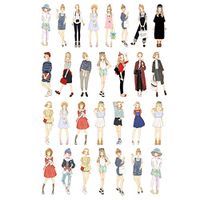 5 PCS Beautiful Lady DIY Photo Album Diary Luggage Book Phone Stickers
