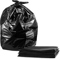 Tasker Trash Bags, For 55 Gallon, Large Black Garbage Bags, 50/Case