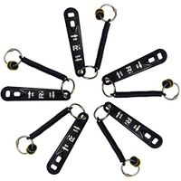 5-Pack Oxygen Cylinder Wrenches, Each w/Bungee & 2 Brass Yoke Washer Seals for O-Ring Replacement on O2 Regulators