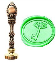 MNYR Vintage Key Art Craft Wax Seal Stamp Luxury Bronze Metal Peacock Decorative Wedding Invitations Gift Card Paper Stationary Envelope Seals Custom Company Logo Monogram Wax Seal Sealing Stamp Set