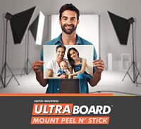 UltraBoard Mount Peel N' Stick - 3/16" Thick Self-Stick Adhesive Foam Core Mount Board or Mat Backer for Photo Mounting (24 Pack) (Black, 8" x 10")
