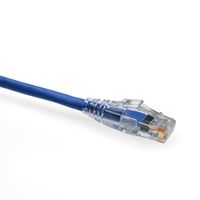 Leviton 5D460-10L GigaMax 5E Slimline Patch Cord, Cat 5E, 10 Feet Length, Blue