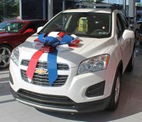 30" Magnetic Car Bow - Made in USA (Patriotic (Red/White/Blue))