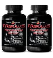 Testosterone Booster for Men Sex - TRIBULUS TERRESTRIS Extract - Tribulus Bulk - 2 Bottles 180 Tablets