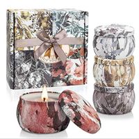 Aromatherapy Candles Romantic Birthday Gift Box Aromatherapy Essential Oil Smokeless Sleeping Bedroom Purifying Air Candle Cup (Flower Language Style)