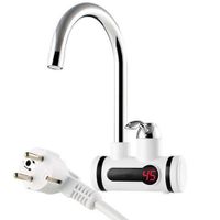 Electric Tankless Hot Water Tap Instant Hot Water Heater Heating Faucet Instantaneous Water Heater for Kitchen and Bathroom,LateralBig