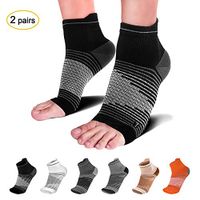 Plantar Fasciitis Sock (2 Pairs) for Men and Women, Best Compression Sleeve Foot with Arch Support, Plantar Facitis Compression Socks for Hell Pain Relief, Foot & Ankle Support