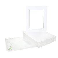 Golden State Art, Acid Free, Pack of 25 11x14 White Mats Mattes with Black Core Bevel Cut for 8x10 Photo + Backing + Bags