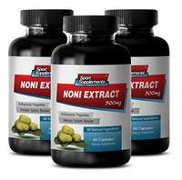 Energy Boost for Women - NONI Extract 500MG - Brain Memory Pills - 3 Bottles (180 Capsules)