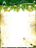 Happy New Year Popped Champagne Bottle Stationery Printer Paper 26 Sheets