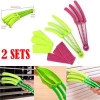 Efaster 2 Pcs Cleaning Brushes,Window Air Conditioner Blinds Brush Duster Dirt Cleaner Household Cleaning Brushes,Removable Hand Washable Microfibre Fabric Window Duster Window Cleaning Brush (2 Pcs)