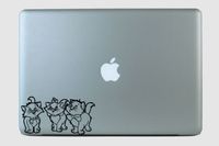 SimplyVinylized Aristo-Cats Young Trio Vinyl Decal Sticker Black