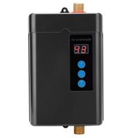 Jimfoty Electric Tankless Water Heater, Mini Instant Water Heater Hot Water Heater, Christmas Water Heater for Bathroom Kitchen, Easy to Install(Black US Plug 110V 3000W)