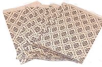 50 Bags Flat Plain Paper or Patterned Bags for candy, cookies, merchandise, pens, Party favors, Gift bags (6" x 9", Damask Print)