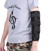 Filfeel Elbow Support Brace, Breathable Winter Style Arm Splint Fracture Stabilizer Joint Pain Relief, Injury Recovery Night Protector(L)