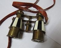 Marine Brass Binocular with Antique Finish Spy Glass with Belt