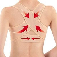 Outop X Style Posture Corrective Back Brace Bra Underwear Adjustable Chest Breast Support Belt Band (34-36)