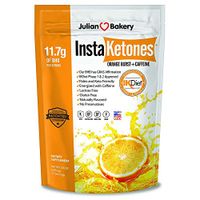Julian Bakery InstaKetones | 11.7g GoBHB per Scoop | +Organic Caffeine | Orange Burst | Exogenous Ketones | 1 Pack | 15 Servings
