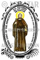 St Pedro Betancur Patron of The Homeless 4"x6" Set of 6 Linen Postcard