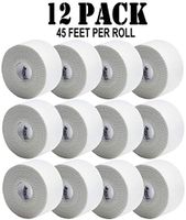 12 Pack - White Athletic Sports Tape - 1.5 Inch x 45 Feet Per Roll - 100 Percent Cotton with Zinc Oxide - Easy Tear Zig Zag Design