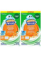 Scrubbing Bubbles Toilet Fresh Brush Flushable Refills, Citrus Scent, 20 Count (2 Pack)