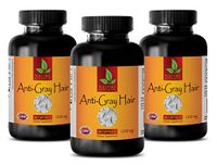 antiaging Hair Care - Anti-Gray Hair 1200 Mg - Nettle Hair Growth - 3 Bottles (180 Capsules)