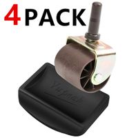 Yupeak Bed Stopper & Furniture Stopper - Caster Cups fits to All Wheels of Furniture, Sofas, Beds, Chairs - Furniture Cups Made up of Solid Silicone and Prevents Scratches (4 Pack（Black）)