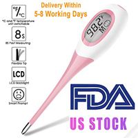 Digital Thermometer, Vabogu Oral Underarm Rectal Body Thermometer 8s Fast Reading °C/°F Switchable, Voice Prompt and Memory for Baby Kids and Adults