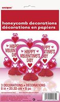 Unique 91072 party decoration, 8", Red/Pink/White
