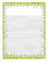 Kids Camp Grass Lined Stationery Paper 26 Sheets