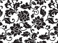 100ct Small Black"Floral Brocade" Damask Print 7x2x3" Cello Treat Food Snack Bags