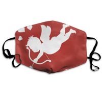 Cute Illustration Cupid Shoots A Bow Earloop Face Mask Outdoor Masks Earloop Mask Women Dust Mask Washable And Reusable With Adjustable Ear Loops