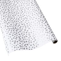 Caspari Spots 30 in. x 5 ft. Wrapping Paper in Silver, 3 Rolls Included