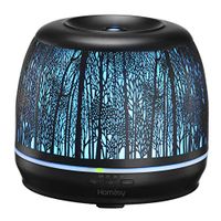Homasy Essential Oil Diffuser, 500ml Premium Iron Aroma Diffuser, 14 Color Night Light, Whisper-Quiet Humidifier with 4 Timer, Waterless Auto-off for Home, Office, Bedroom