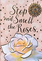 Pooch & Sweetheart Gold Foil Brooch Embellished Journal, Stop and Smell the Roses 73696