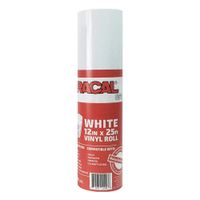 12.125" x 25ft Roll of Oracal 651 White Craft Vinyl - On a 2.5" Core - Adhesive Vinyl for Cricut, Silhouette, and Cameo Cutters - Gloss Finish - Outdoor and Permanent