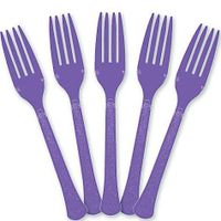 Extra Heavy Weight Plastic Forks | 20ct (New Purple)