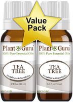 Tea Tree Essential Oil Set 10 ml. 2 Pack - 100% Pure Undiluted Therapeutic Grade Extract of Melaleuca Alternifolia for Skin, Body, Hair Growth, Scalp Dandruff, Acne, Aromatherapy Diffuser Humidifier