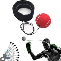 AutumnFall Fight Ball Reflex with Head Band Punch Exercise,Perfect for Boxing,Training and Fitness,to Improve Reactions and Speed,Style 2 (Red)