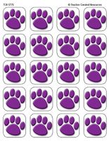 Teacher Created Resources Purple Paw Prints Stickers (5775)
