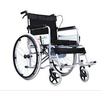 Transport Wheel Chair,Lightweight Wheelchair, Foldable Wheel Chair,Lightweight Manual Wheelchair,with Toilet seat Wheelchair, Full Wheelchair, Folding, Elderly Disabled, Trolley, Scooter for Adult