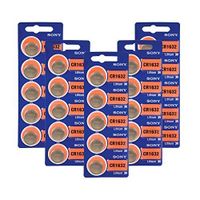 SONY CR1632 3 Volt Lithium Coin Batteries, Made in Japan, PET Blister Package (25 Batteries)
