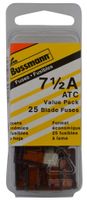 Bussmann (VP/ATC-7-1/2-RP) Brown 7-1/2 Amp 32V Fast Acting ATC Blade Fuse, (Pack of 25)