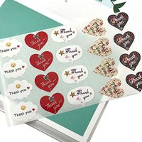 Thank You Stickers, Unique Design Labels,500pcs Adhesive Label Stickers,5 Decorative Sealing Labels Coated Paper Adhesive Stickers for Weddings Birthday Business Christmas Gifts (NO-2)