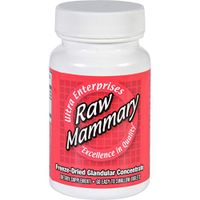 Ultra Glandulars Mammary - Raw - Easy to Swallow - Gluten Free - 60 Tablets (Pack of 4)
